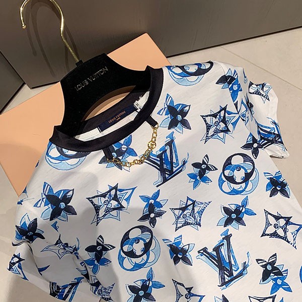 ルイヴィトン 3DマヒナモノグラムTシャツ 偽物 ワンピース vuk73728